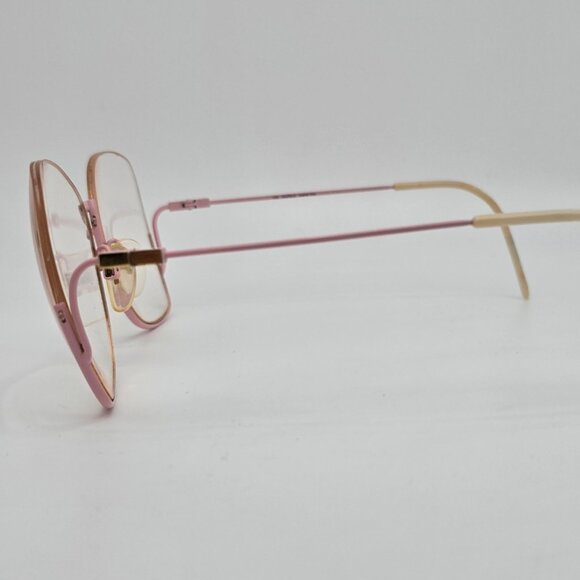 Safilo UFO2113 229 Barbie Pink Semi-Rimless Eyeglasses Frame w/ Case Italy 57mm - Picture 4 of 16
